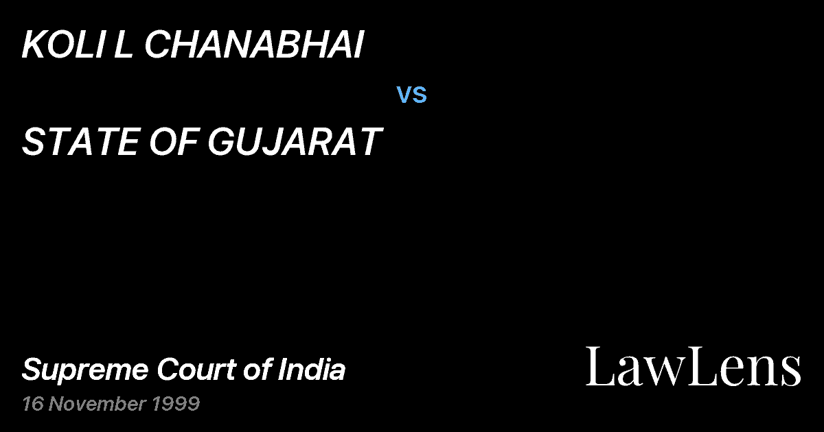 Preview image for KOLI L CHANABHAI vs. STATE OF GUJARAT