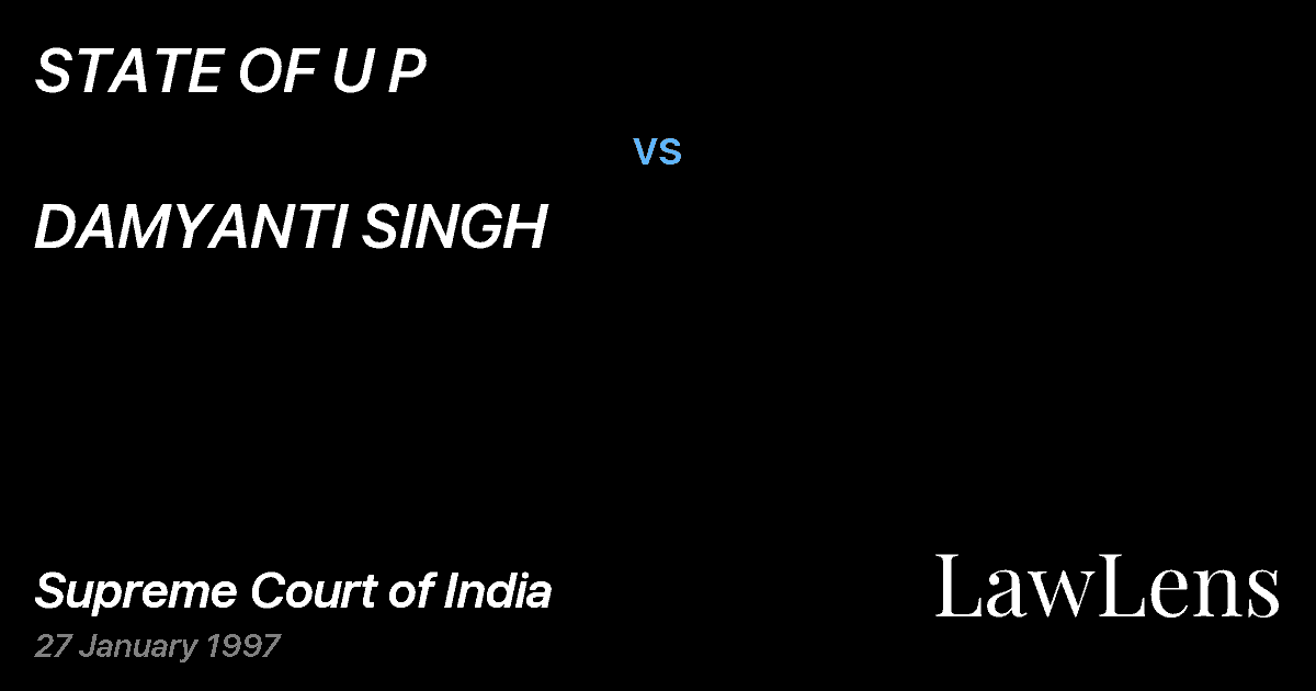 Preview image for STATE OF U P vs. DAMYANTI SINGH