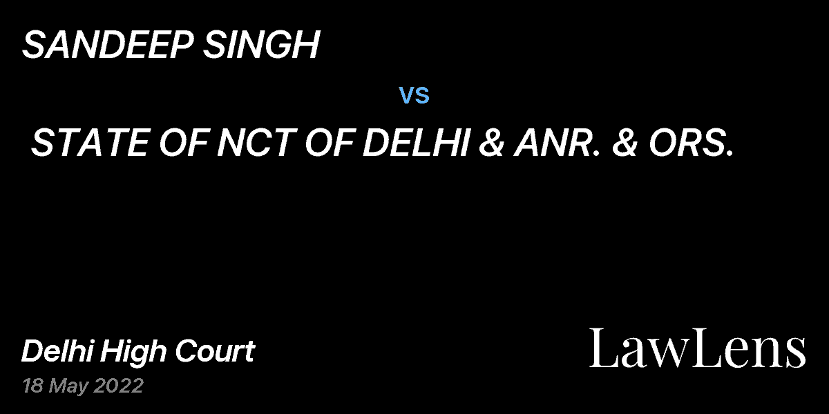 Preview image for SANDEEP SINGH vs. STATE OF NCT OF DELHI & ANR. & ORS.
