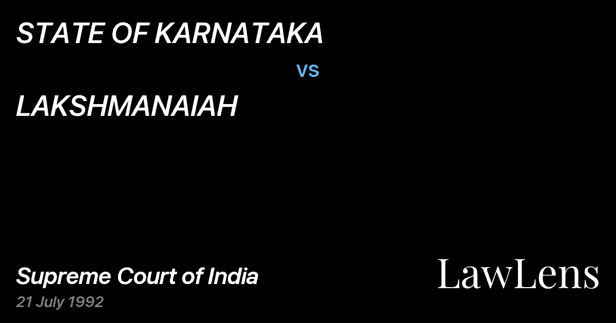 Preview image for STATE OF KARNATAKA vs. LAKSHMANAIAH