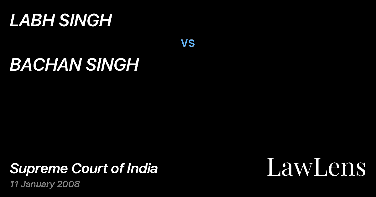 Preview image for LABH SINGH vs. BACHAN SINGH