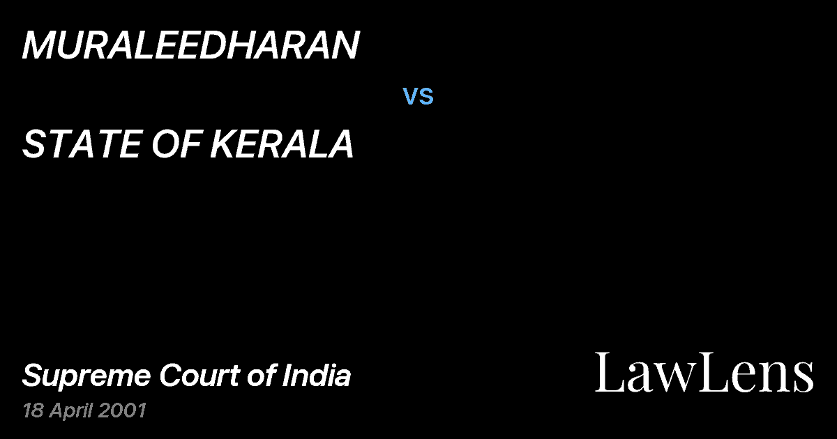 Preview image for MURALEEDHARAN vs. STATE OF KERALA