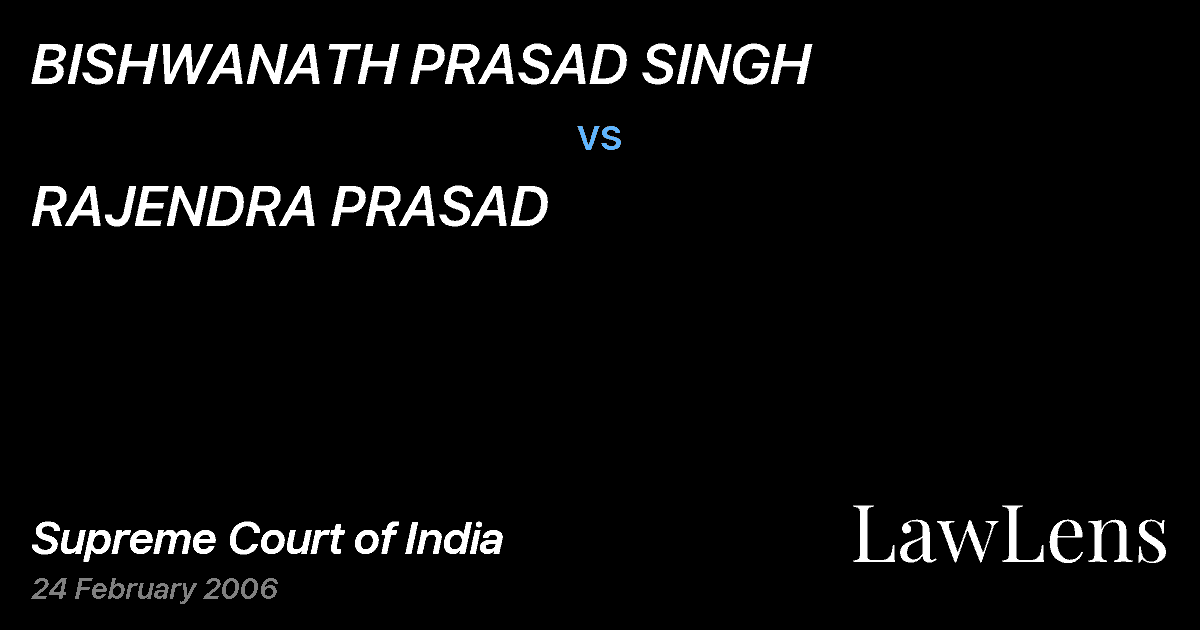 Preview image for BISHWANATH PRASAD SINGH vs. RAJENDRA PRASAD
