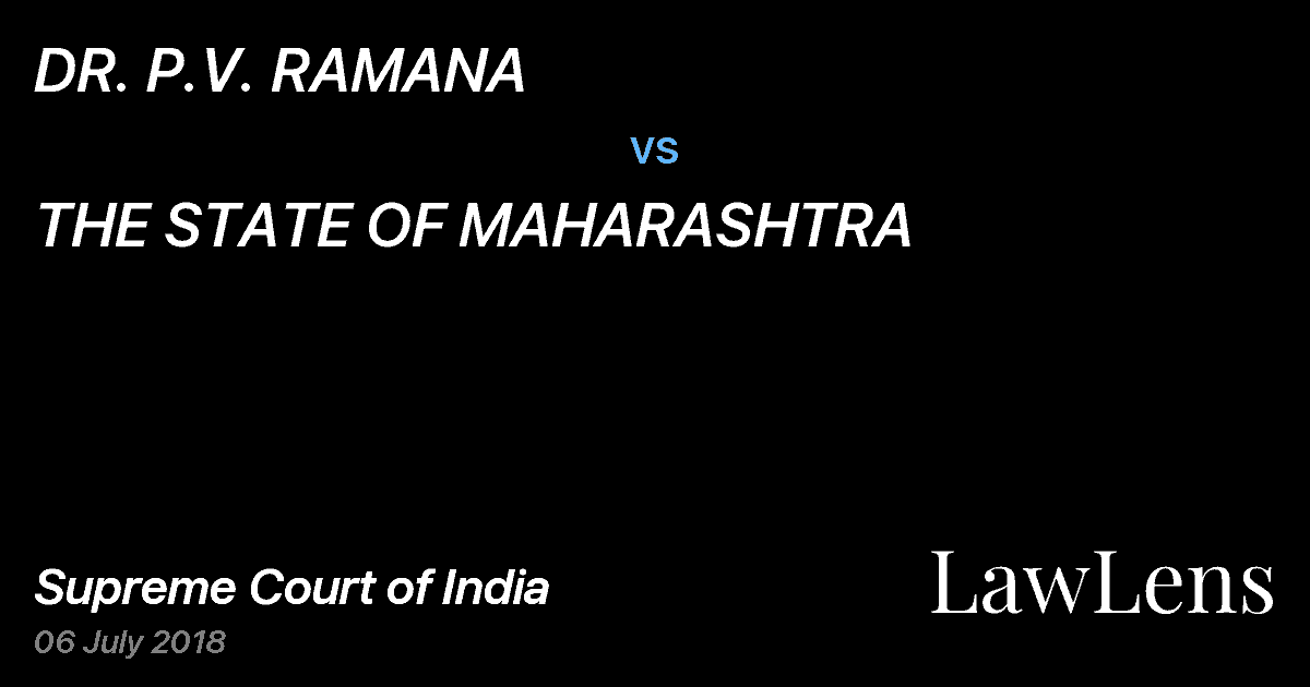 Preview image for DR. P.V. RAMANA vs. THE STATE OF MAHARASHTRA