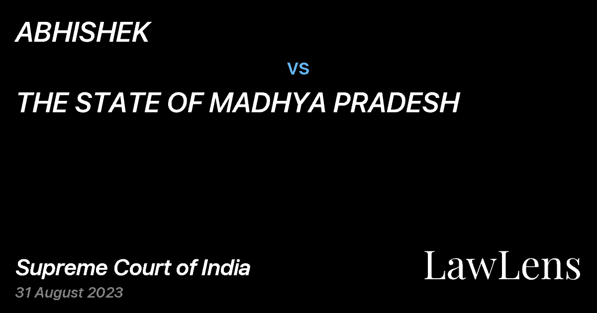 Preview image for ABHISHEK vs. THE STATE OF MADHYA PRADESH