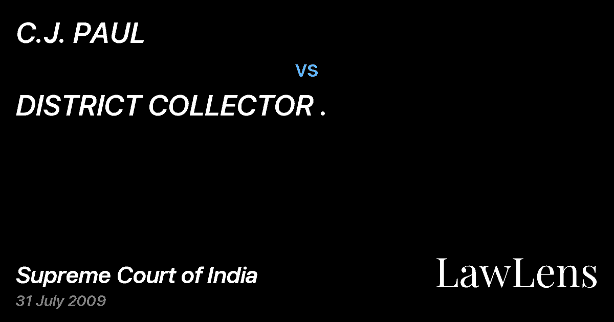 Preview image for C.J. PAUL vs. DISTRICT COLLECTOR .
