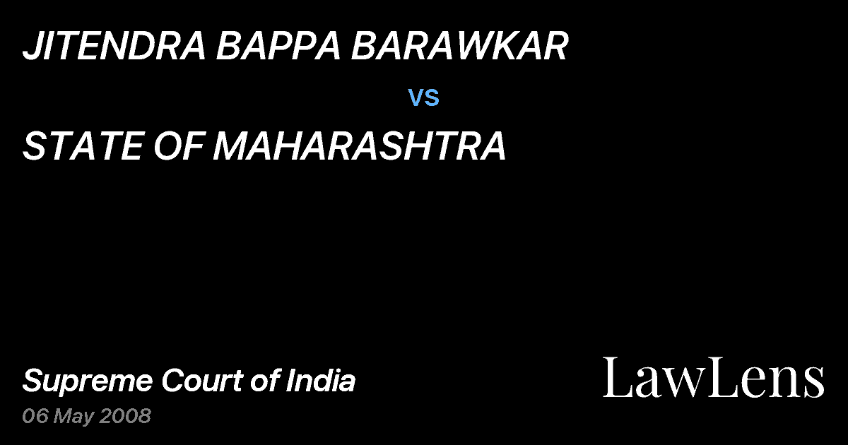 Preview image for JITENDRA BAPPA BARAWKAR vs. STATE OF MAHARASHTRA