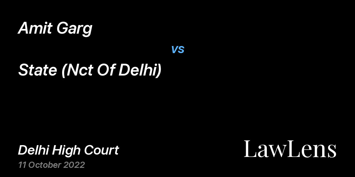 Preview image for Amit Garg vs. State (Nct Of Delhi)