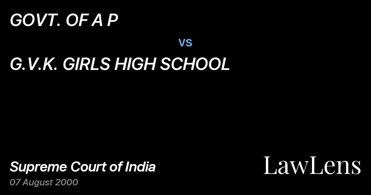 Preview image for GOVT. OF A P vs. G.V.K. GIRLS HIGH SCHOOL