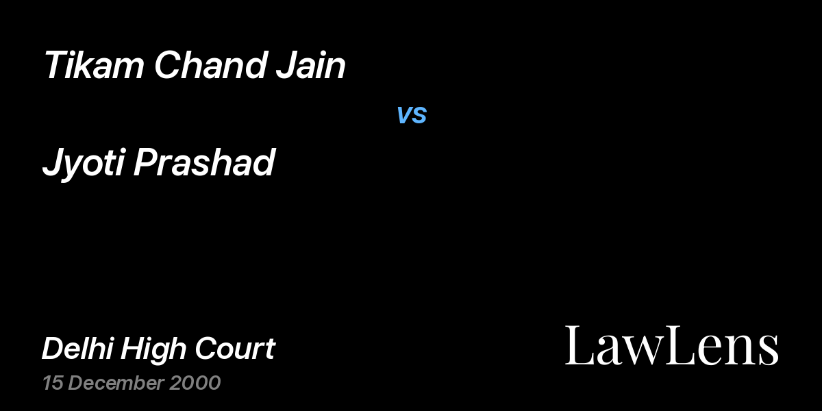 Preview image for Tikam Chand Jain vs. Jyoti Prashad