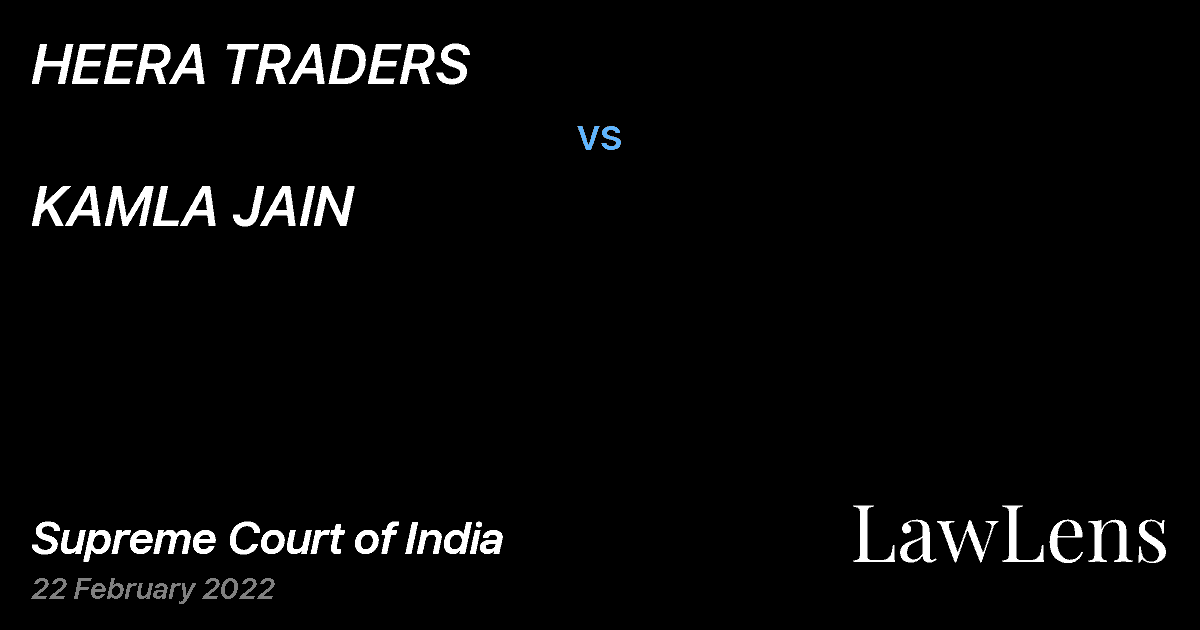 Preview image for HEERA TRADERS vs. KAMLA JAIN
