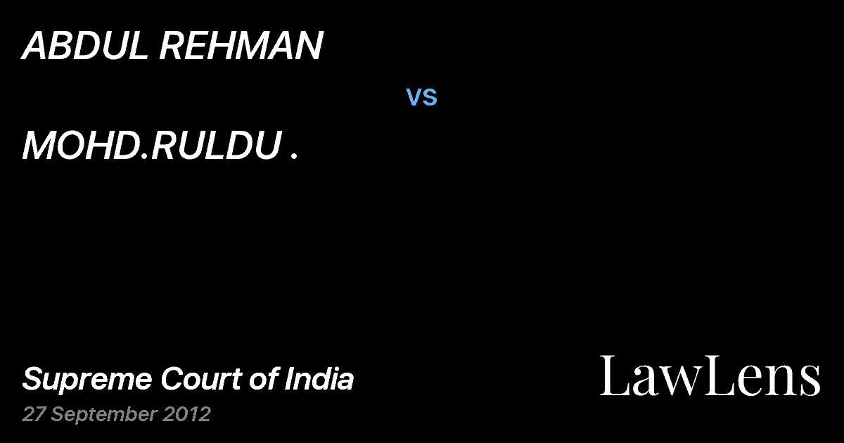 Preview image for ABDUL REHMAN vs. MOHD.RULDU .