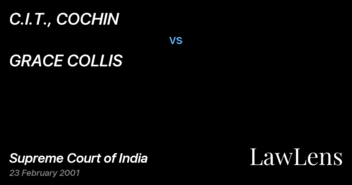 Preview image for C.I.T., COCHIN vs. GRACE COLLIS