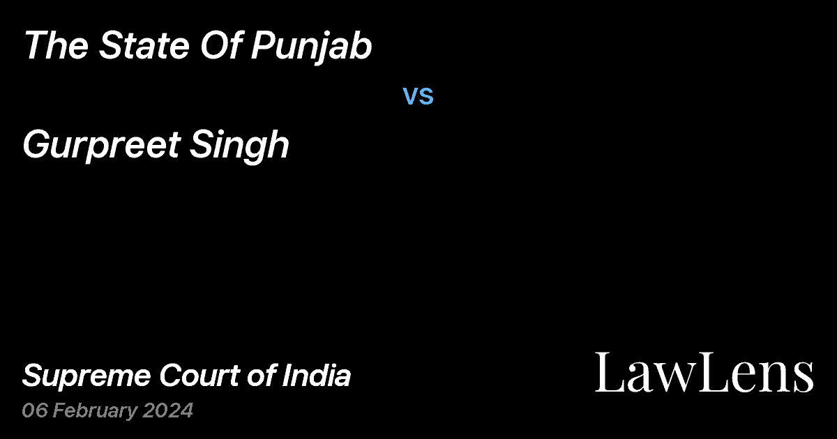 Preview image for The State Of Punjab vs. Gurpreet Singh