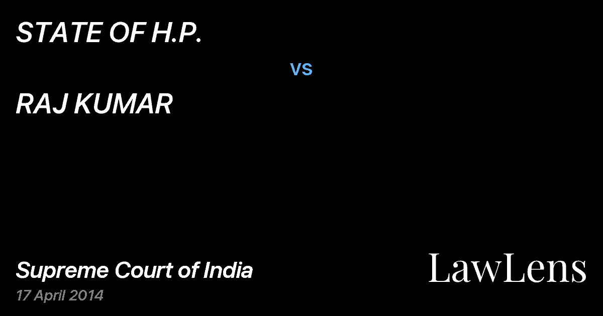 Preview image for STATE OF H.P. vs. RAJ KUMAR