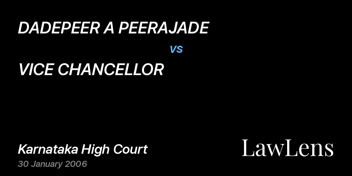 Preview image for DADEPEER A PEERAJADE vs. VICE CHANCELLOR