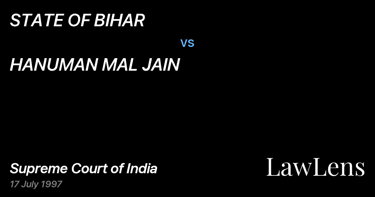 Preview image for STATE OF BIHAR vs. HANUMAN MAL JAIN