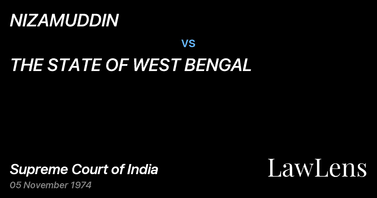 Preview image for NIZAMUDDIN vs. THE STATE OF WEST BENGAL