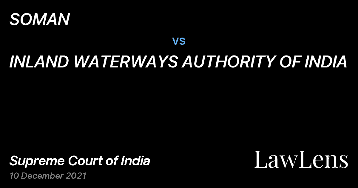 Preview image for SOMAN vs. INLAND WATERWAYS AUTHORITY OF INDIA