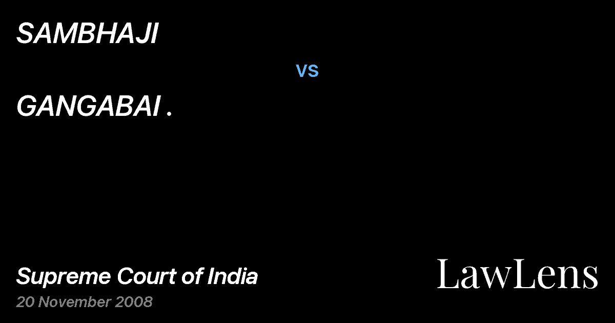 Preview image for SAMBHAJI vs. GANGABAI .