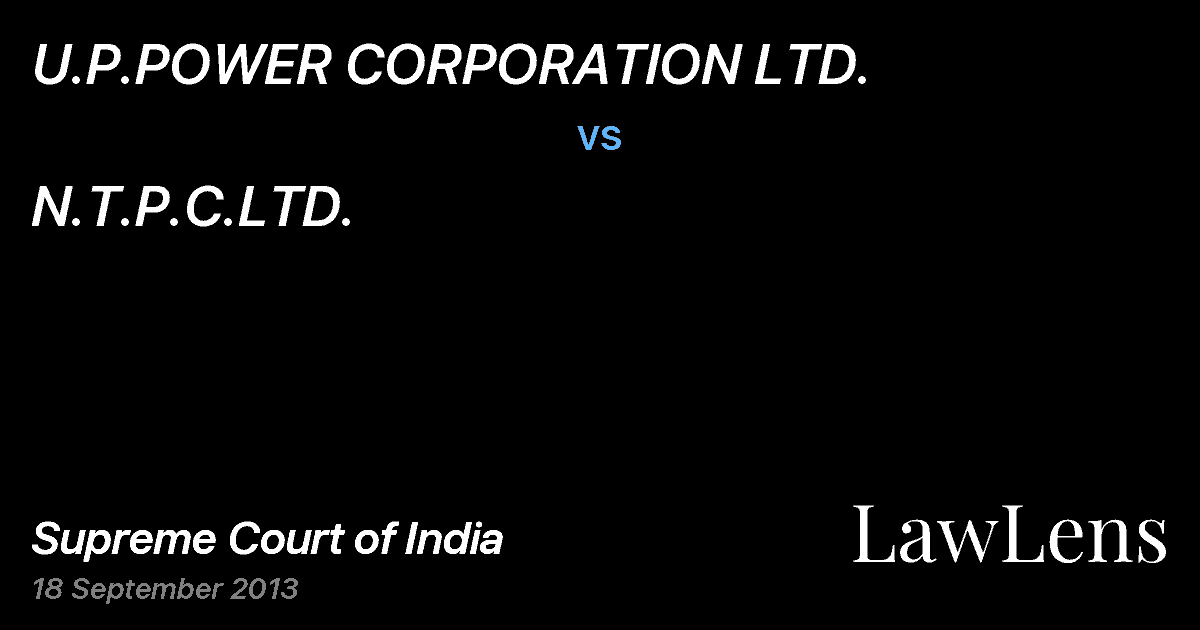 Preview image for U.P.POWER CORPORATION LTD. vs. N.T.P.C.LTD.