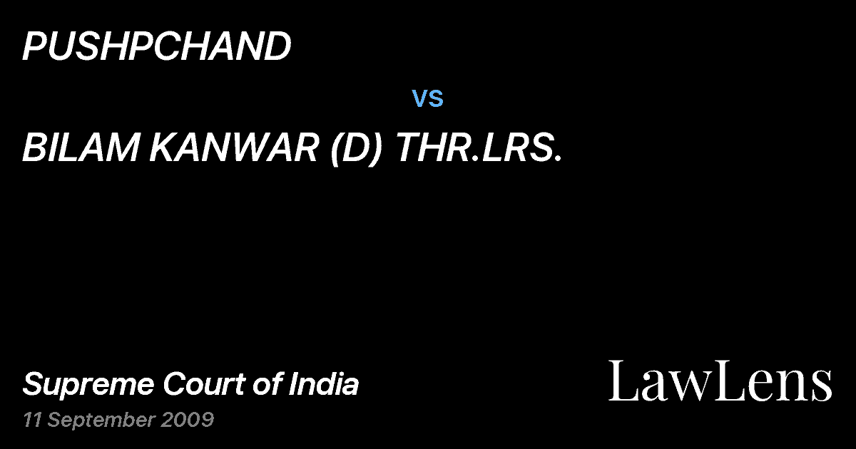 Preview image for PUSHPCHAND vs. BILAM KANWAR (D) THR.LRS.