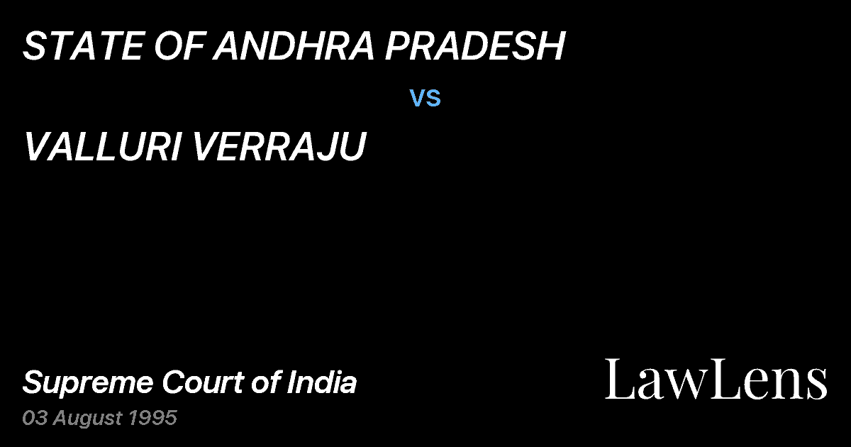 Preview image for STATE OF ANDHRA PRADESH vs. VALLURI VERRAJU