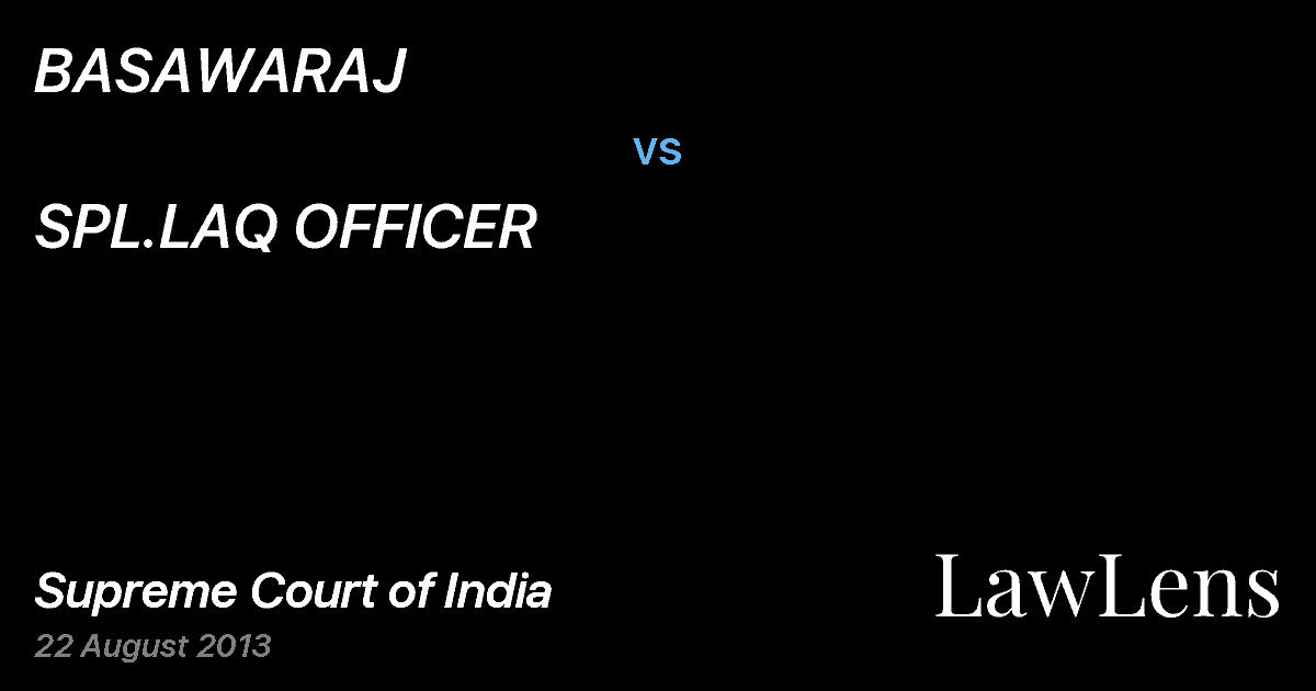 Preview image for BASAWARAJ vs. SPL.LAQ OFFICER