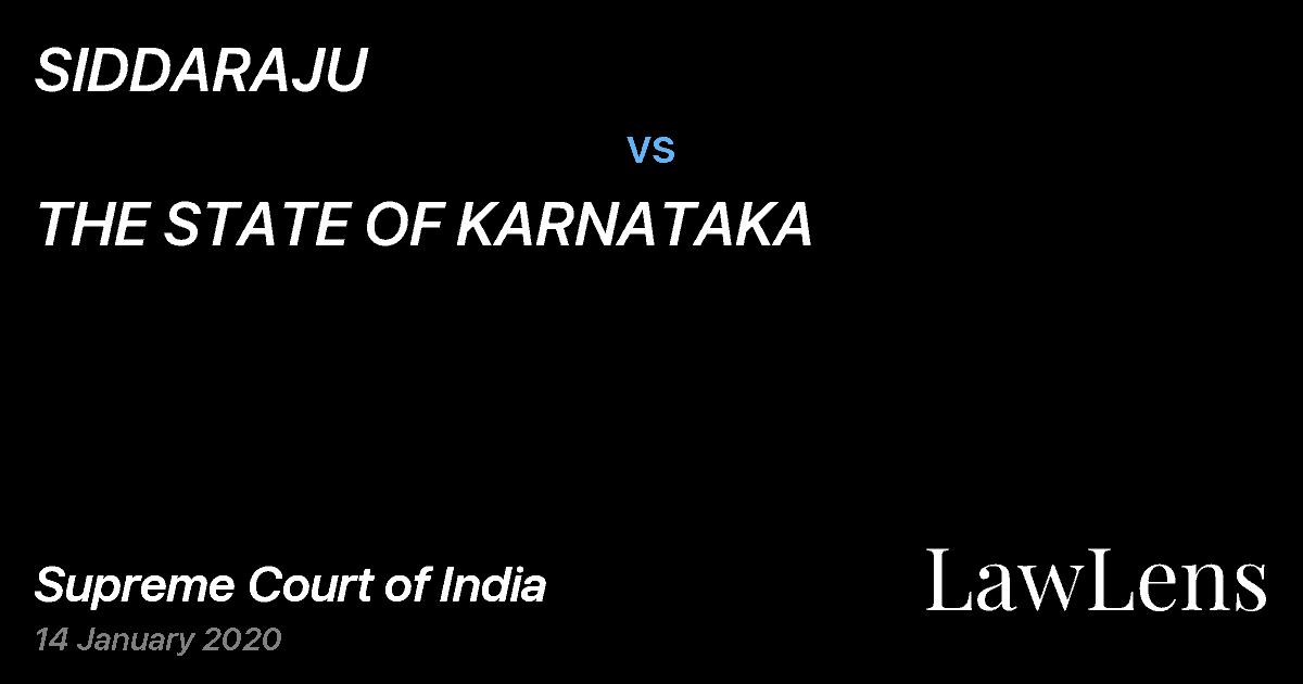 Preview image for SIDDARAJU vs. THE STATE OF KARNATAKA