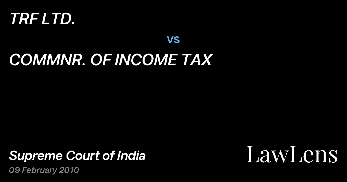Preview image for TRF LTD. vs. COMMNR. OF INCOME TAX