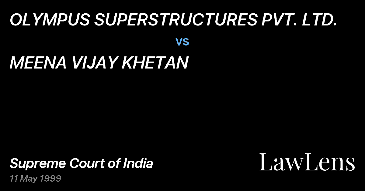 Preview image for OLYMPUS SUPERSTRUCTURES PVT. LTD. vs. MEENA VIJAY KHETAN