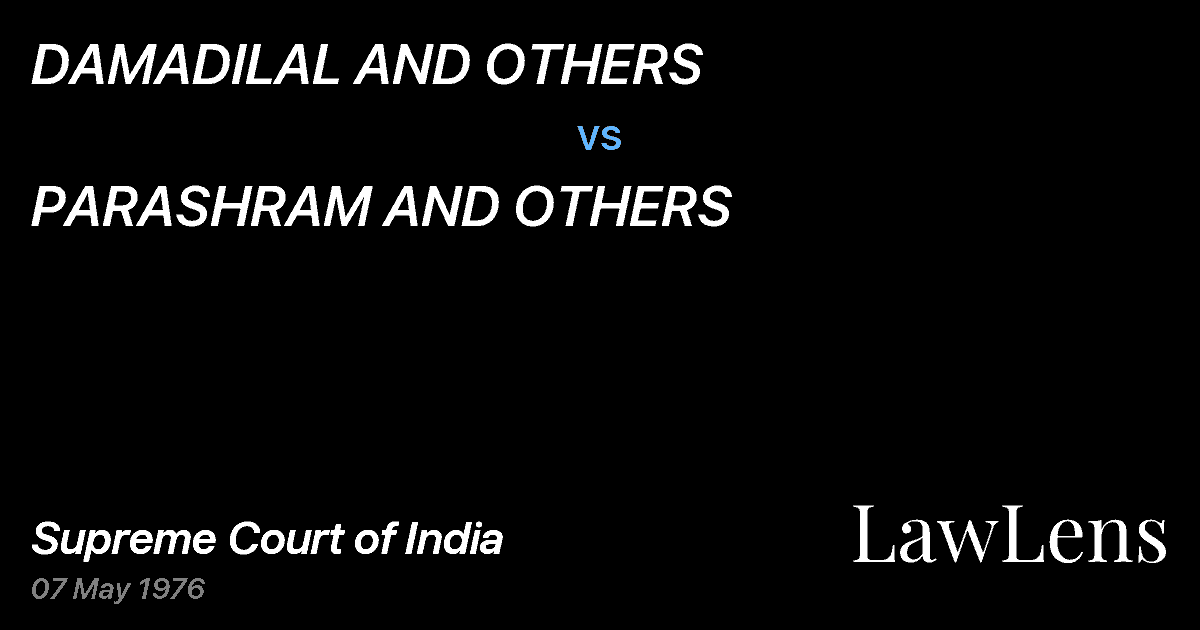 Preview image for DAMADILAL AND OTHERS vs. PARASHRAM AND OTHERS
