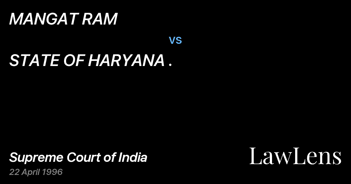 Preview image for MANGAT RAM vs. STATE OF HARYANA .