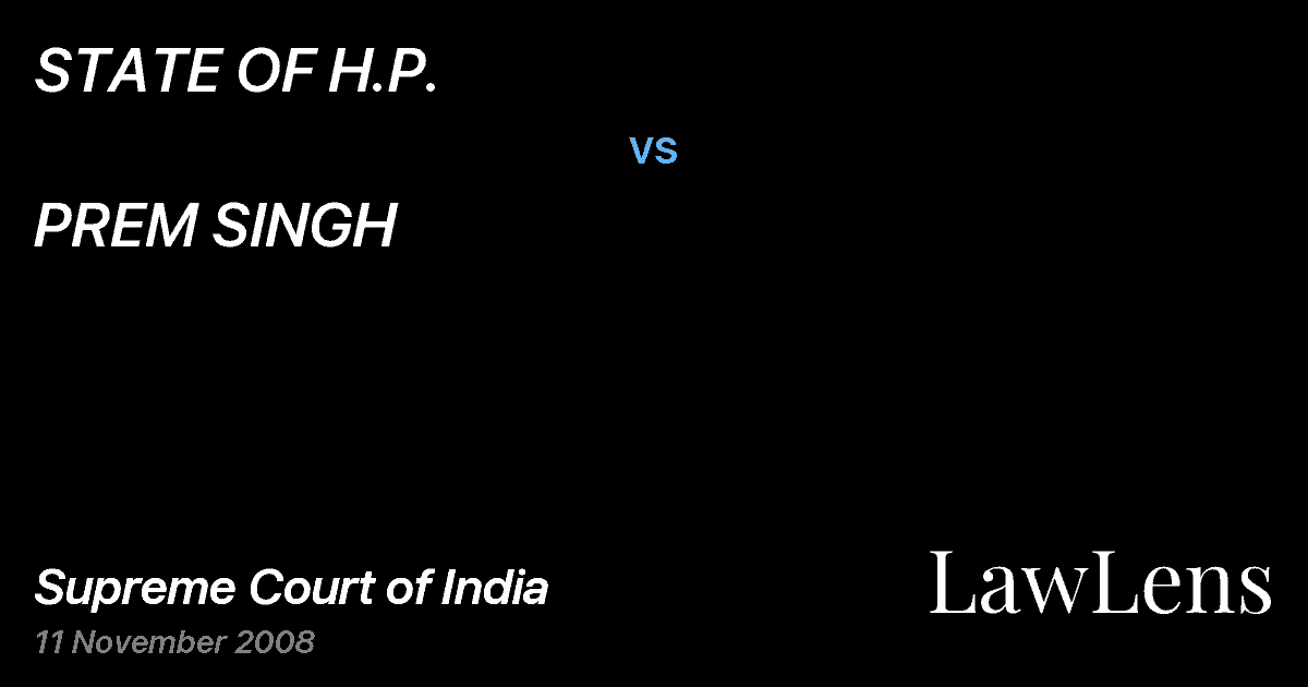 Preview image for STATE OF H.P. vs. PREM SINGH
