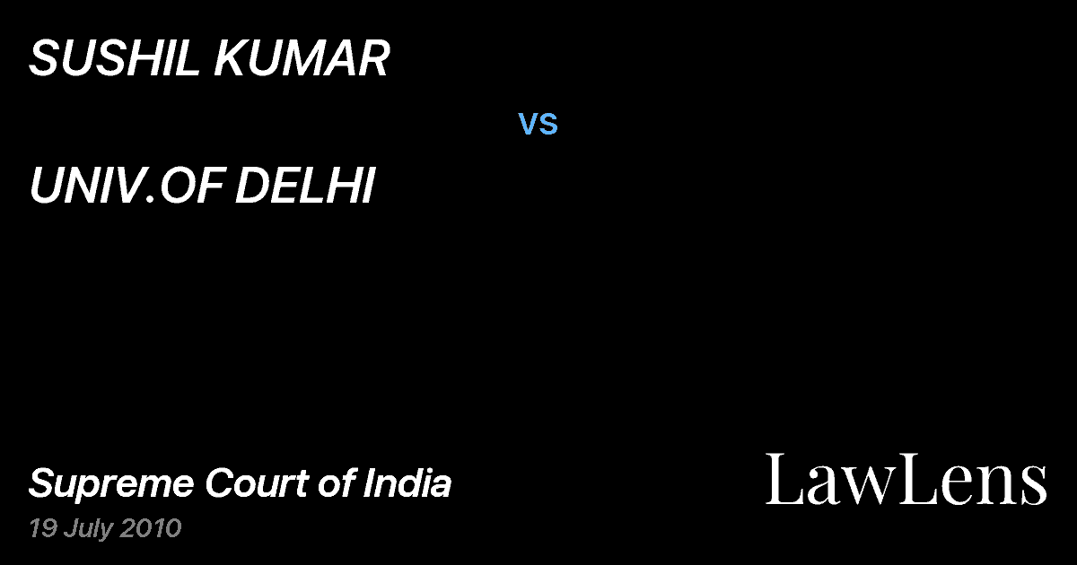 Preview image for SUSHIL KUMAR vs. UNIV.OF DELHI
