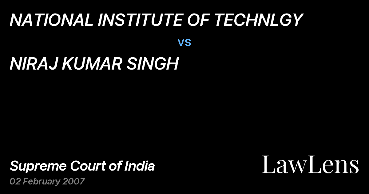 Preview image for NATIONAL INSTITUTE OF TECHNLGY vs. NIRAJ KUMAR SINGH