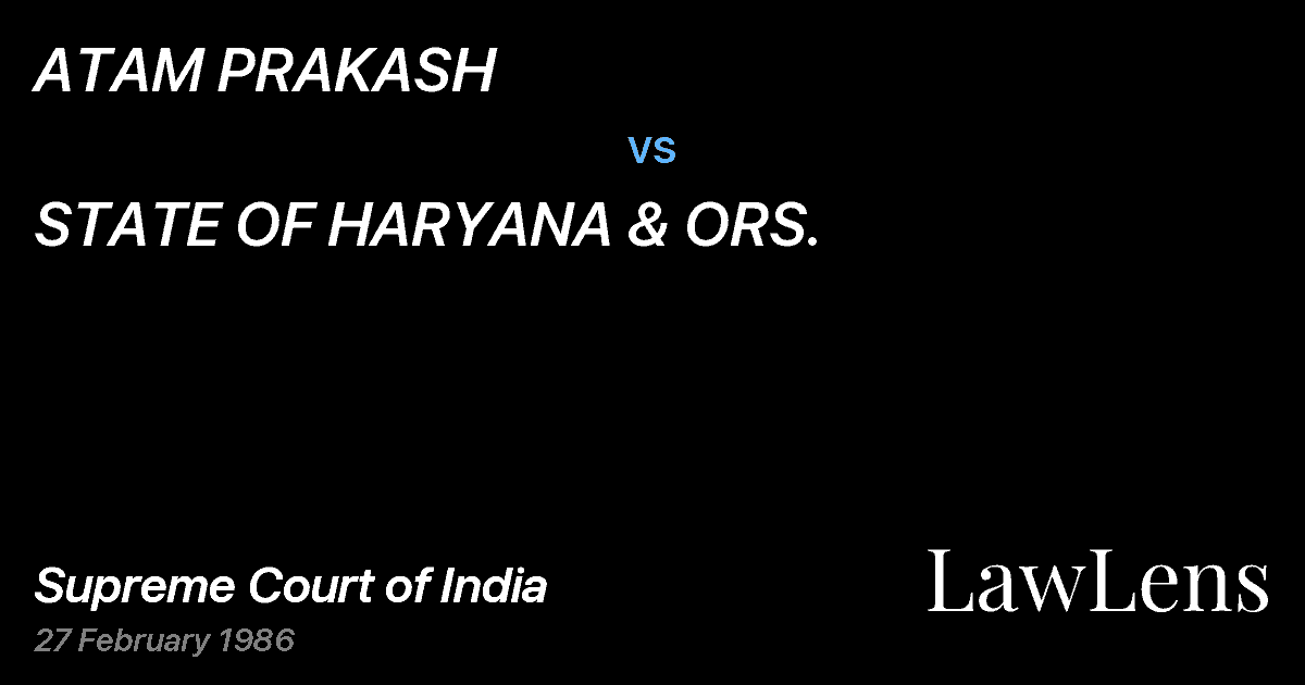 Preview image for ATAM PRAKASH vs. STATE OF HARYANA & ORS.