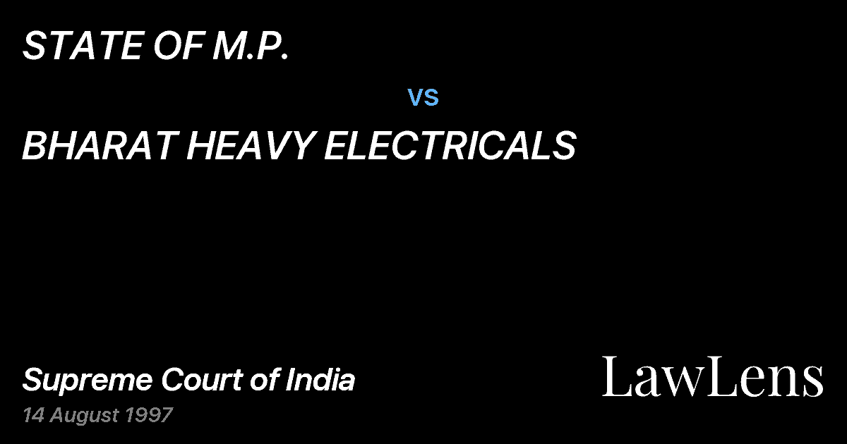 Preview image for STATE OF M.P. vs. BHARAT HEAVY ELECTRICALS