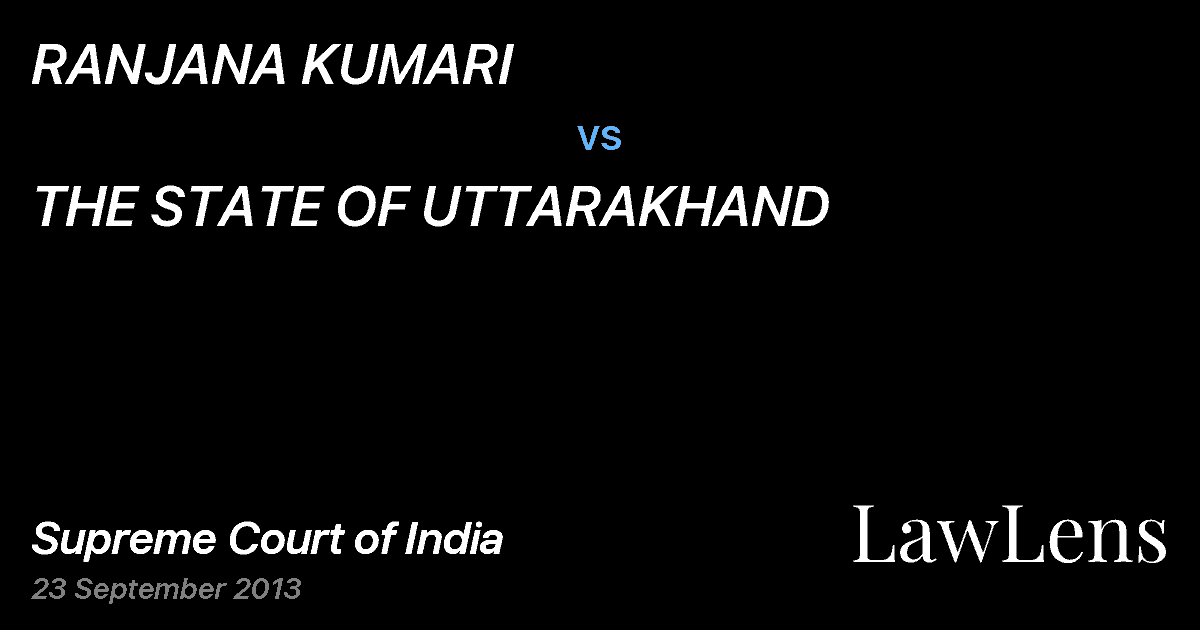 Preview image for RANJANA KUMARI vs. THE STATE OF UTTARAKHAND