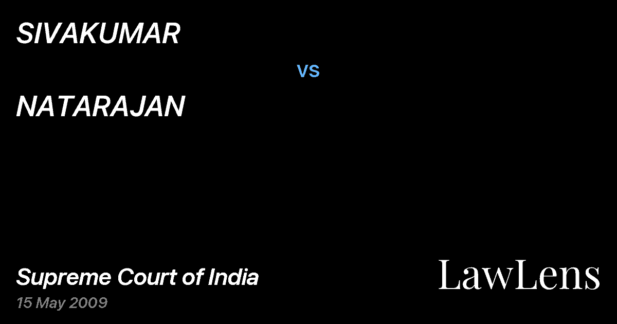 Preview image for SIVAKUMAR vs. NATARAJAN