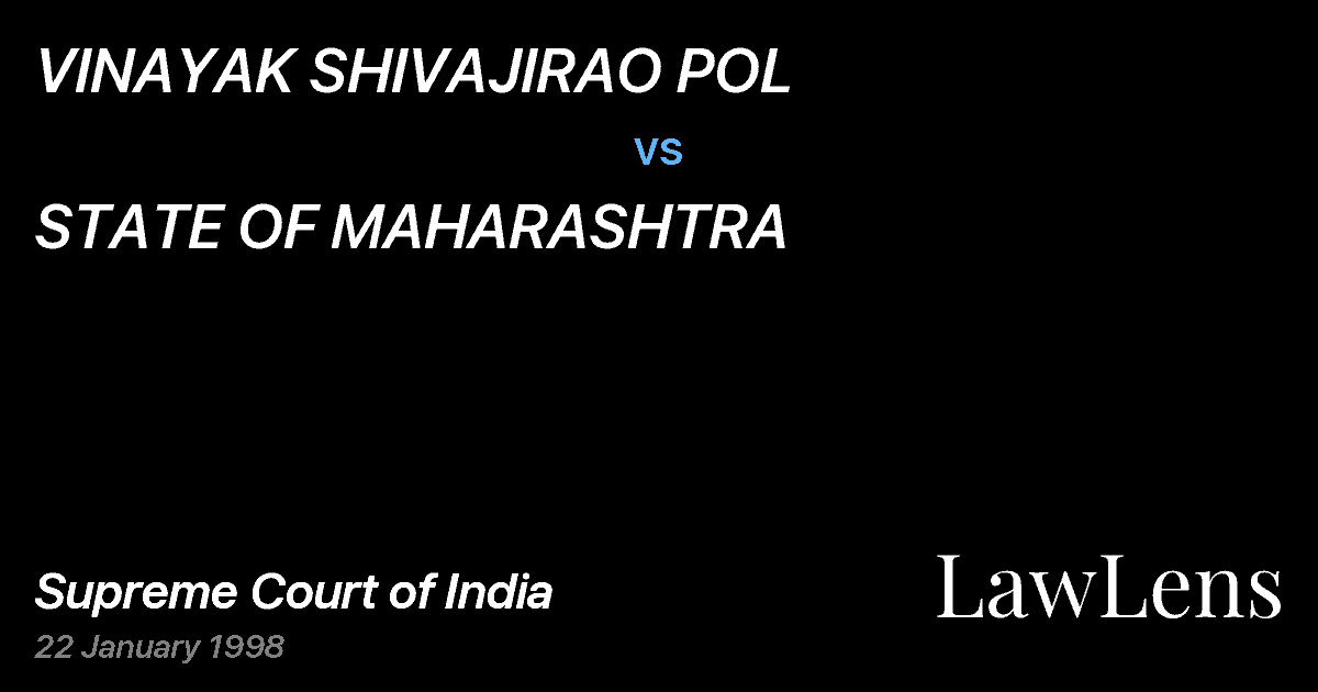 Preview image for VINAYAK SHIVAJIRAO POL vs. STATE OF MAHARASHTRA