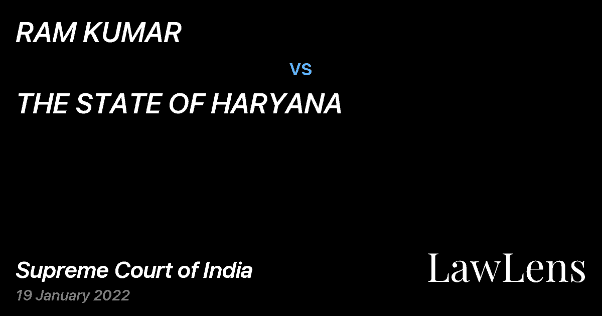 Preview image for RAM KUMAR vs. THE STATE OF HARYANA