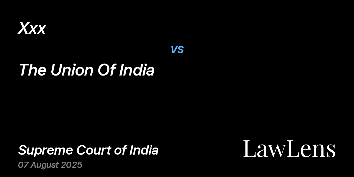 Preview image for XXX vs. THE UNION OF INDIA