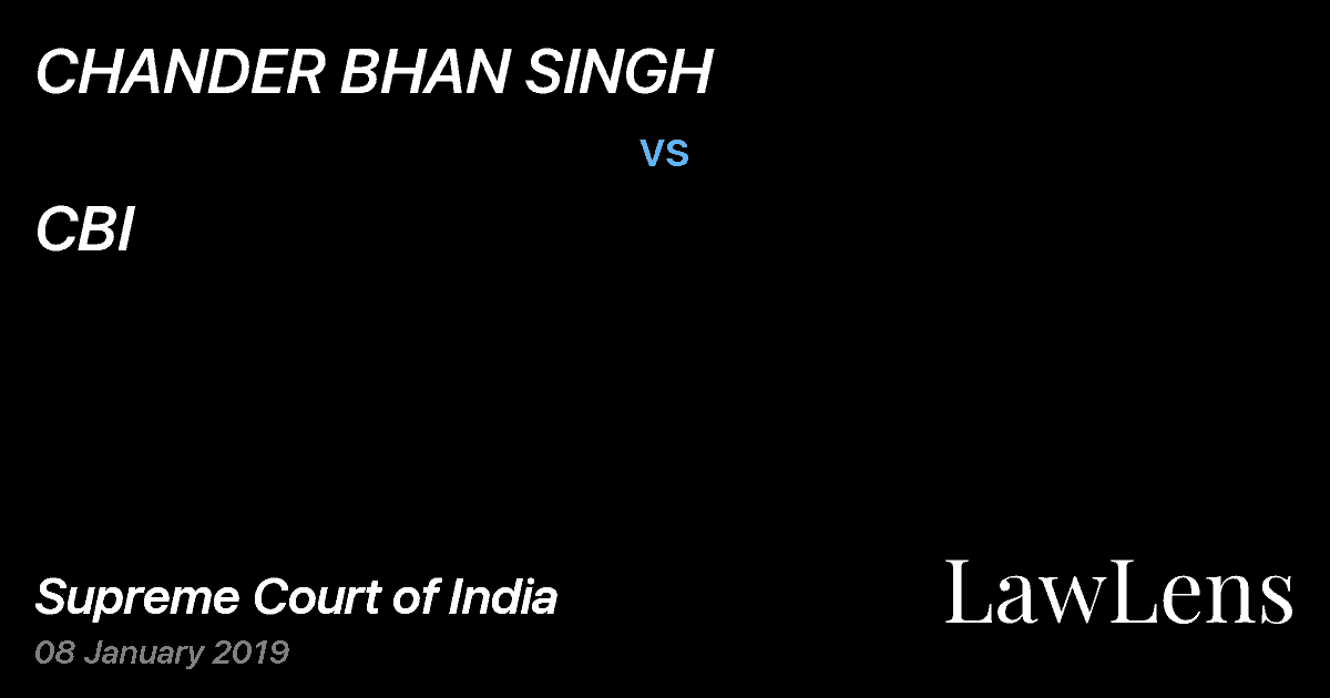 Preview image for CHANDER BHAN SINGH vs. CBI