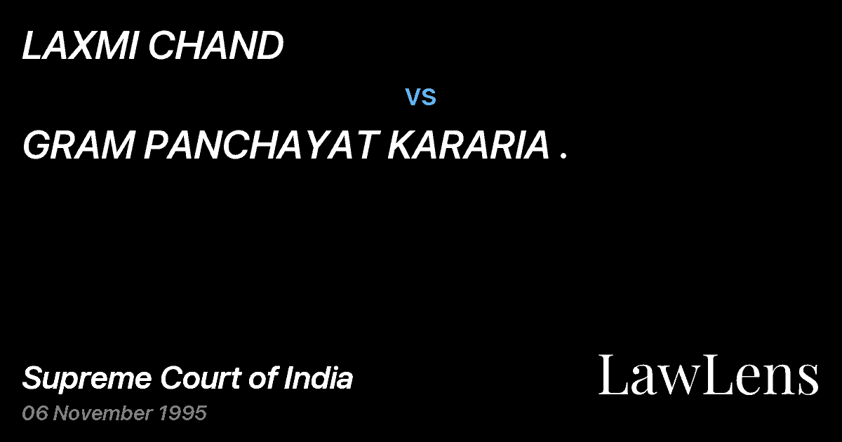 Preview image for LAXMI CHAND vs. GRAM PANCHAYAT KARARIA .