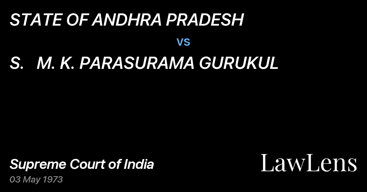 Preview image for STATE OF ANDHRA PRADESH vs. S.   M. K. PARASURAMA GURUKUL