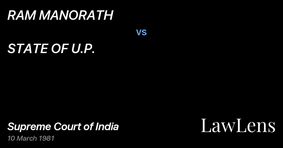 Preview image for RAM MANORATH vs. STATE OF U.P.