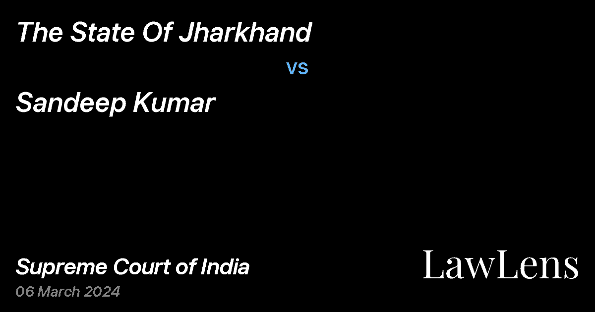 Preview image for The State Of Jharkhand vs. Sandeep Kumar