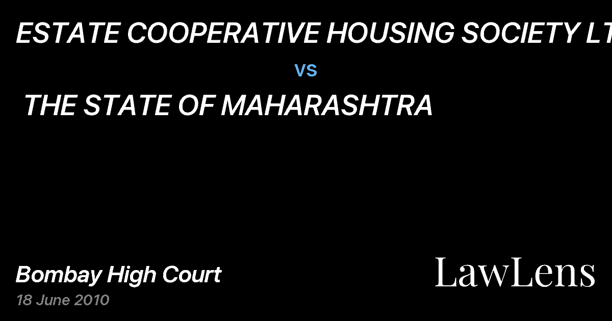 Preview image for ESTATE COOPERATIVE HOUSING SOCIETY LTD.  vs.  THE STATE OF MAHARASHTRA