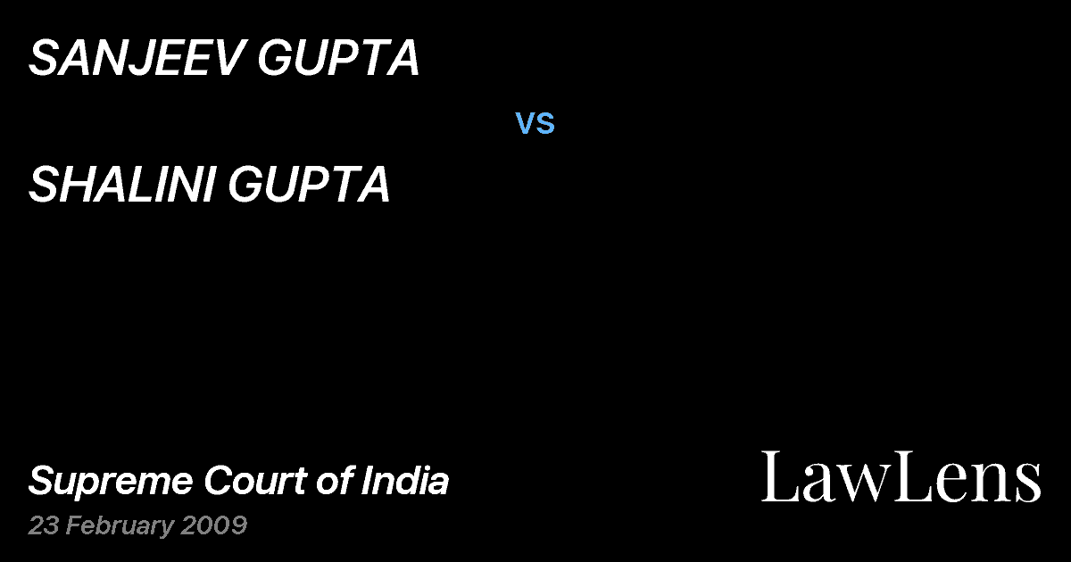 Preview image for SANJEEV GUPTA vs. SHALINI GUPTA
